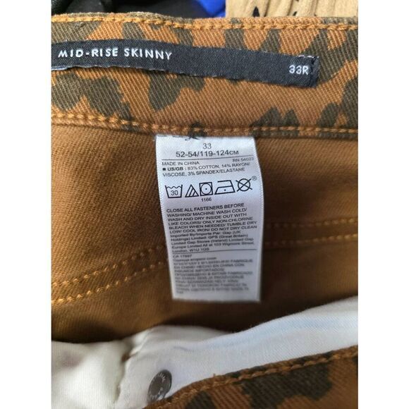 Banana Republic Women's Mid rise skinny leopard‎ jeans Size 33 - Picture 5 of 5